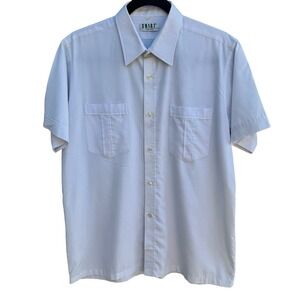 Smart Vintage 80s Minimalist Summer Coastal Utility Work Shirt‎ White Mens M